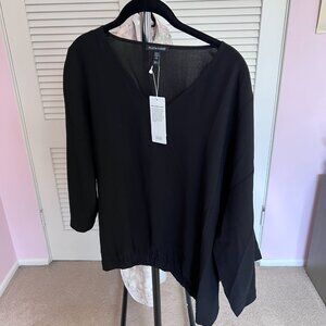 Eileen Fisher silk blouson top